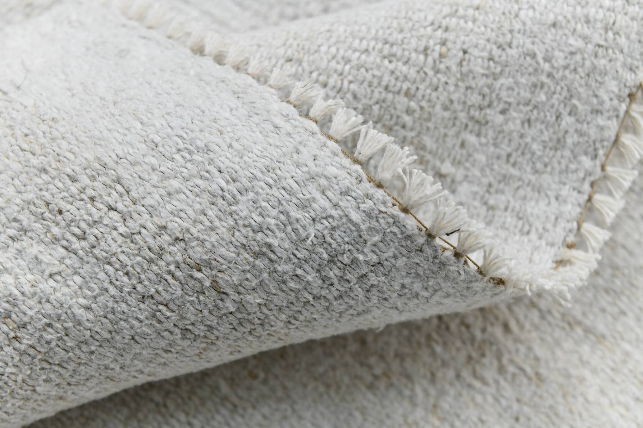 %100 Wool Beige & Black Striped Vintage Kilim Rug, 309x366 Cm