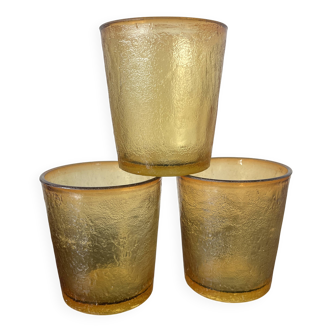 Set of 3 Henkel amber glasses