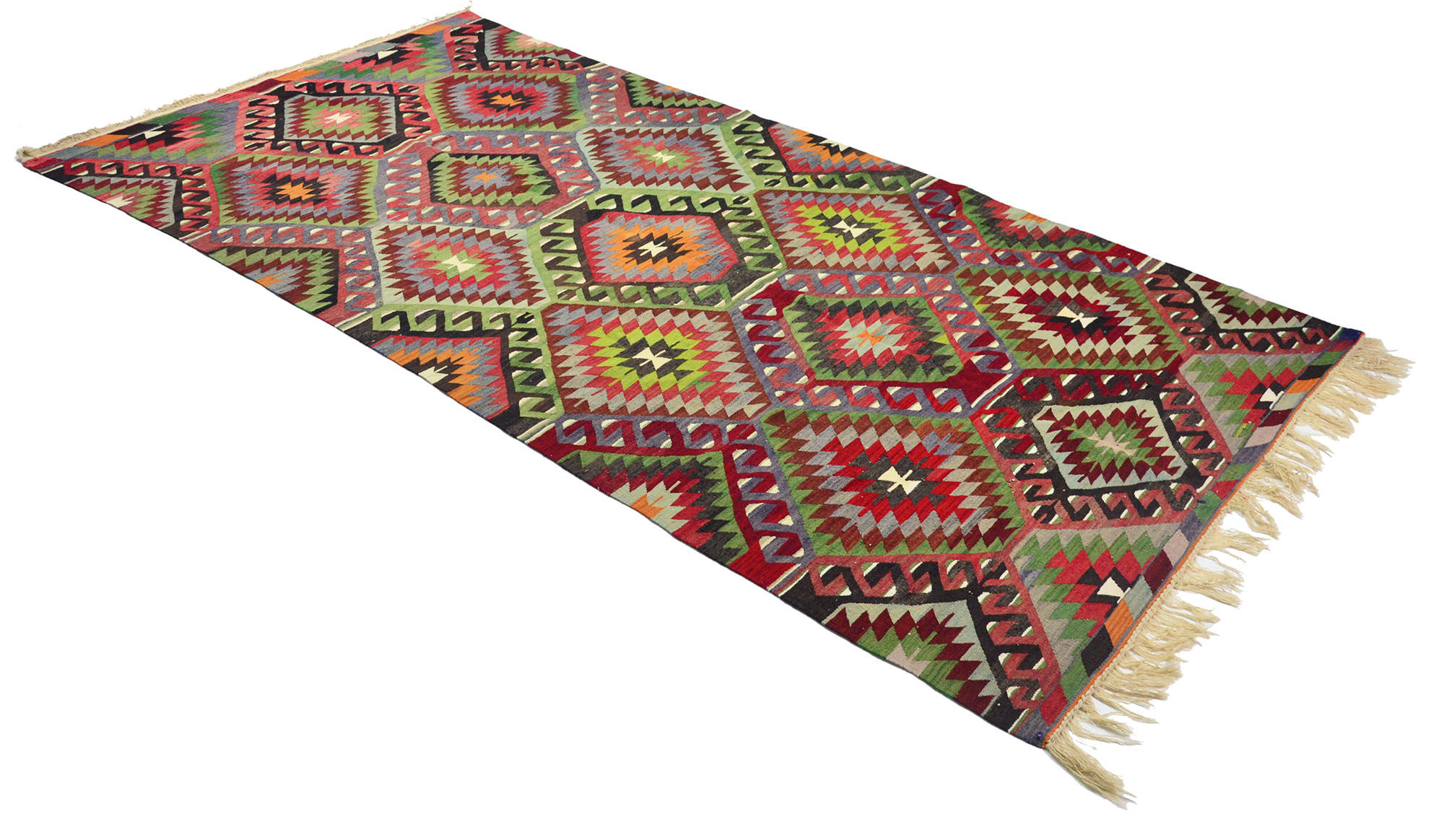 Anatolian handmade kilim rug 340 cm x 167 cm