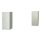 Pair of vintage wall lights, matte white metal, France 1970.
