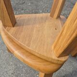 Vintage triangular oak side nesting tables (3)