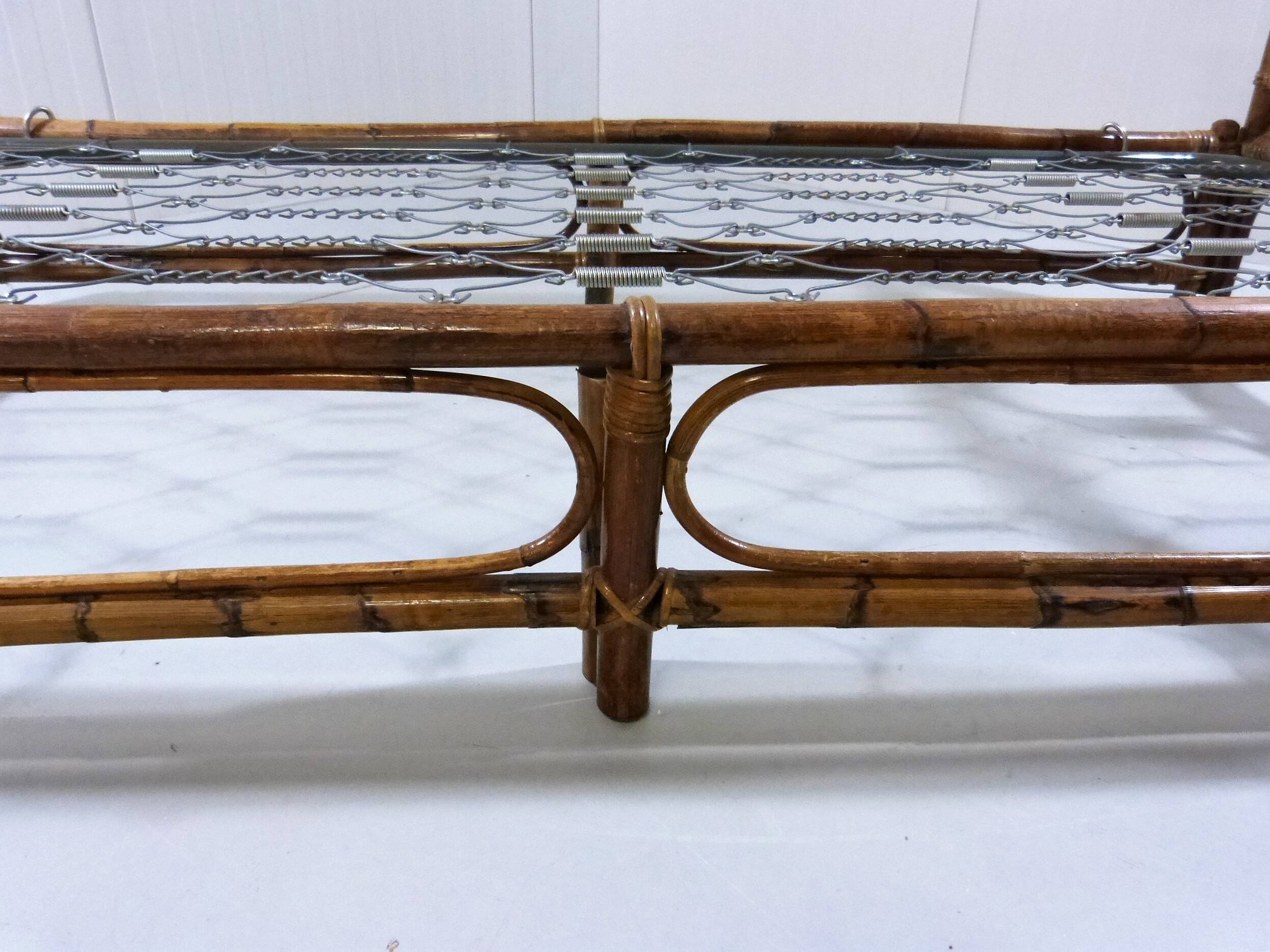 Rattan bed daybed, 1970’s