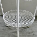 1950s white expanded metal portable bar