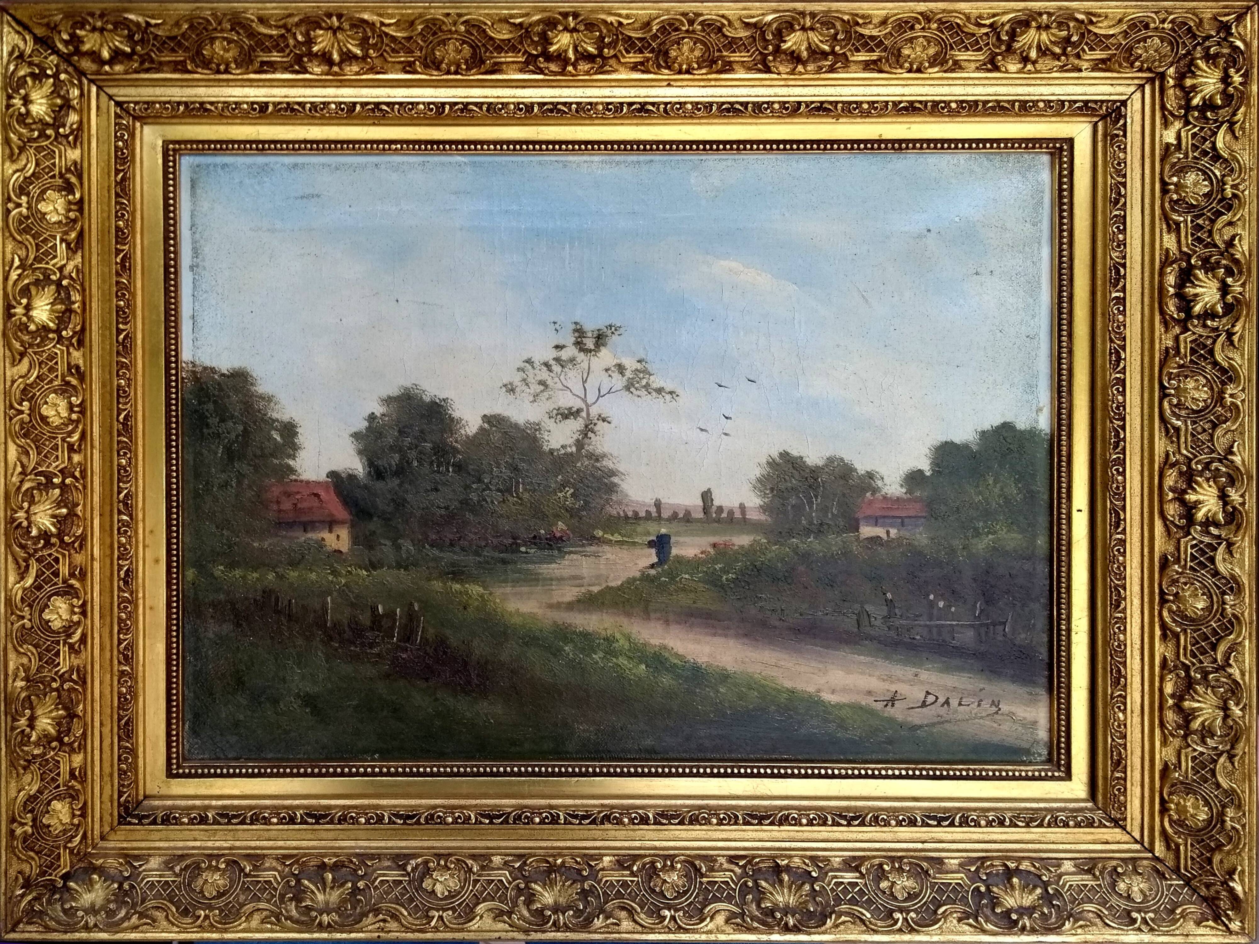 Old landscape painting