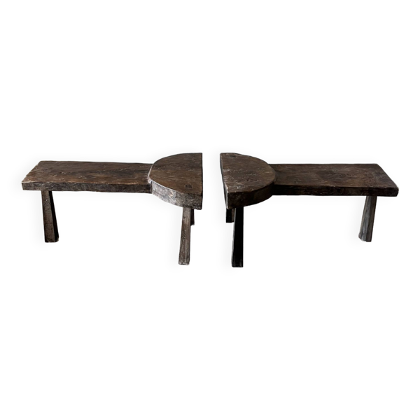 Banc ou table basse modulaire en 2 parties L:2m l:60 H:46