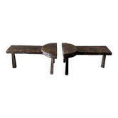 Banc ou table basse modulaire en 2 parties L:2m l:60 H:46
