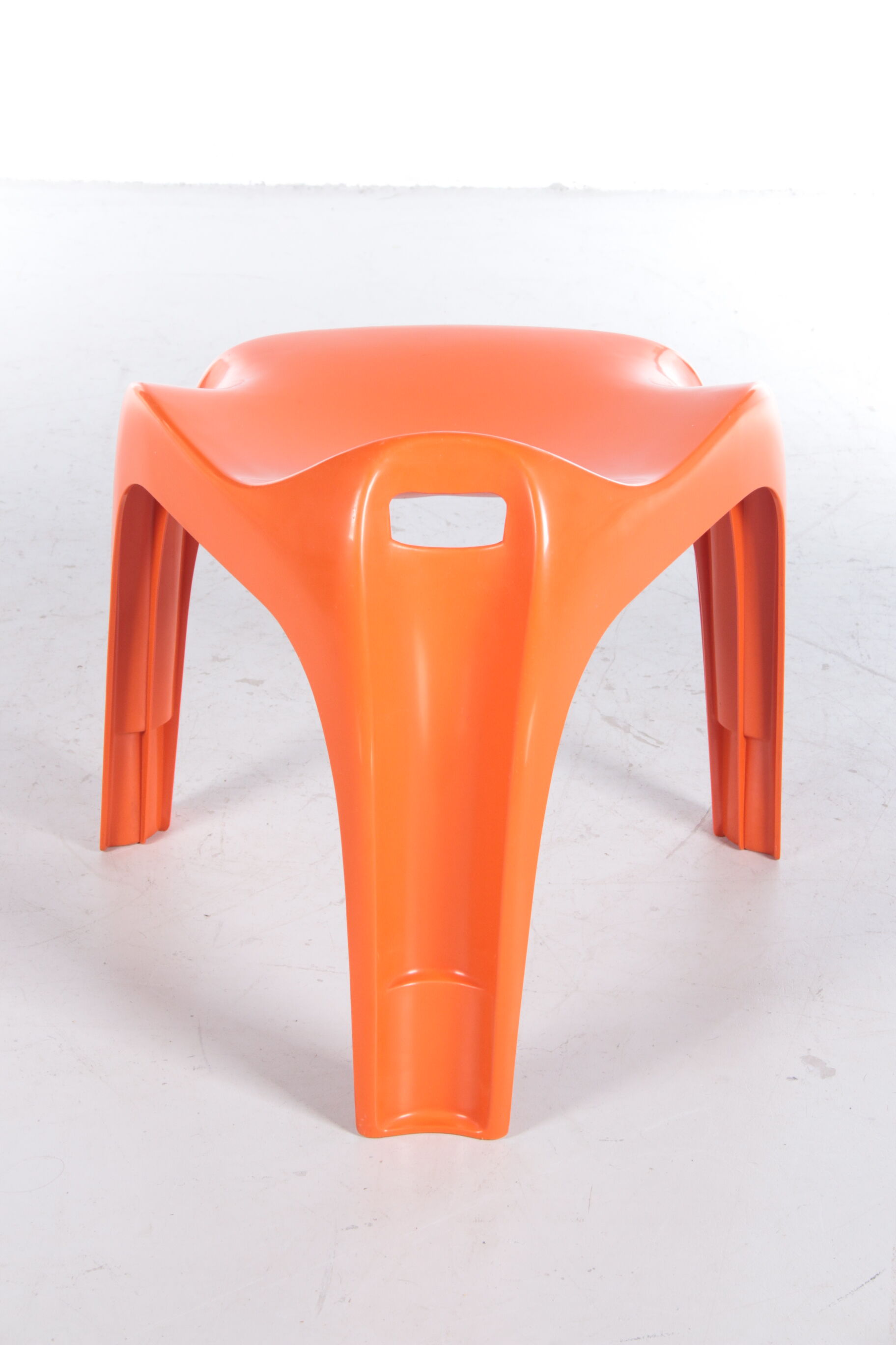 Tabouret vintage orange space age par Casala, 1960