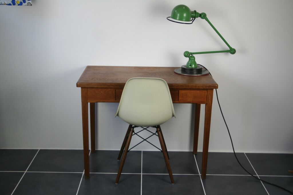 Rustic wood desk 1 drawer of the years 60