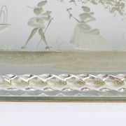 Ercole Barovier Swirl Murano Glass Mirror Serving Tray, Venice, 1940s