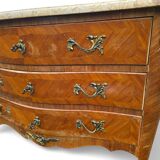 Louis XV style chest of drawers with marble top