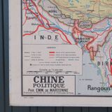 Ancient school map of China No.52 - Vidal Lablache