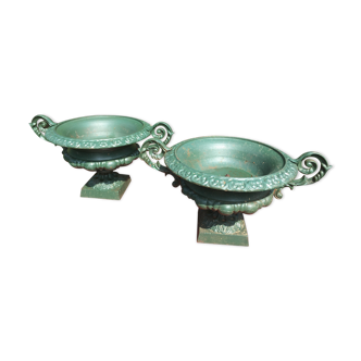 Paire de vasques fonte