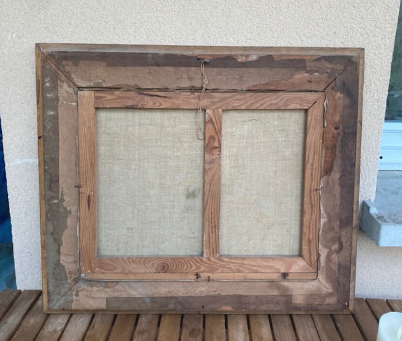 Oil painting on canvas – Pastoral scene – Boucher style – 19th century