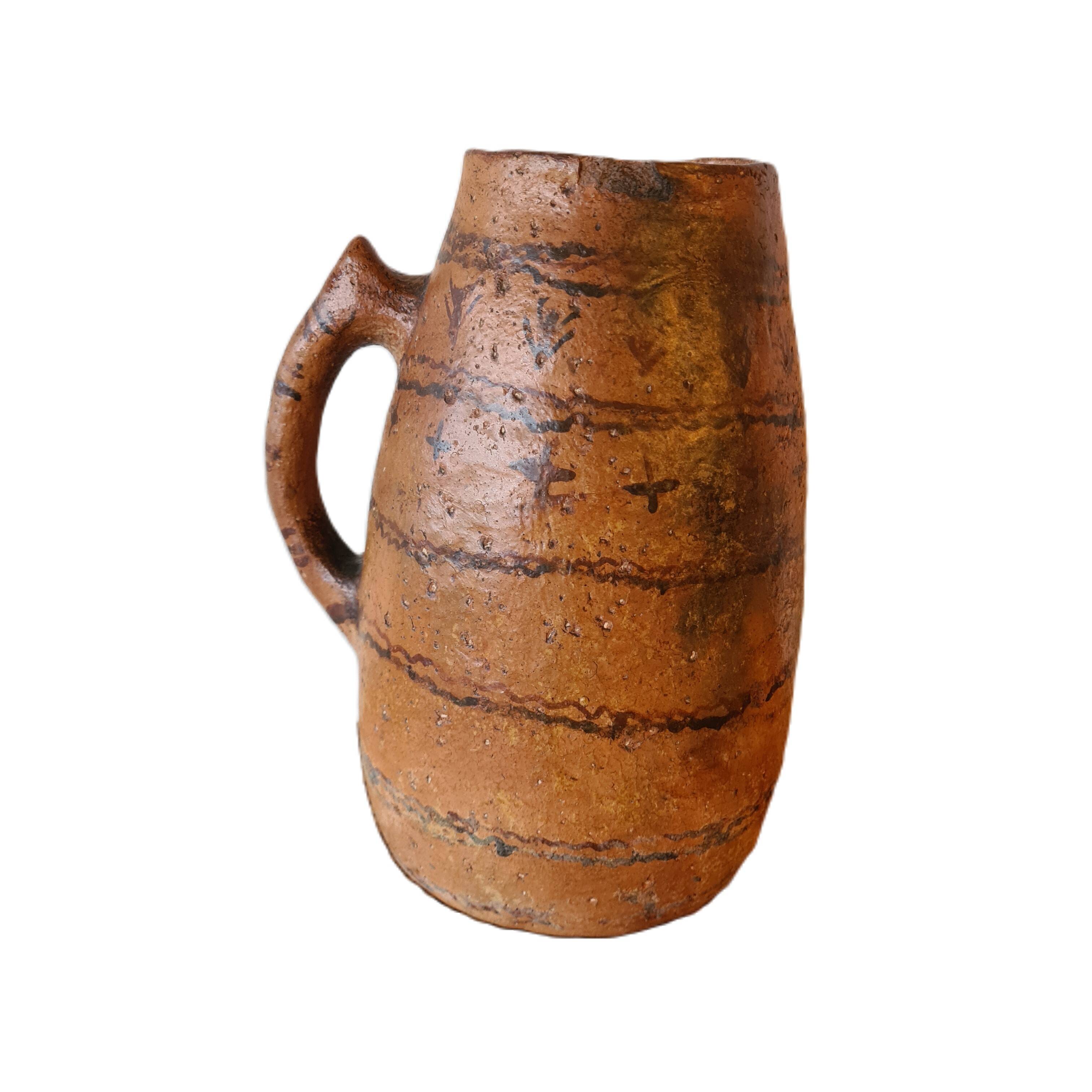 North African Berber Earthenware Jug, From Around 1900