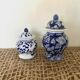 Set of 2 vintage ceramic ginger pots
