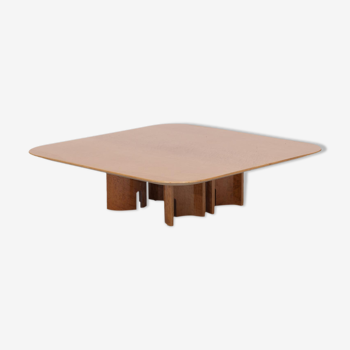 Coffee table square broussin by Giovanni Offredi for Saporiti 1980 s