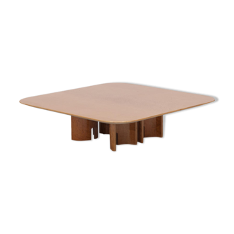 Coffee table square broussin by Giovanni Offredi for Saporiti 1980 s