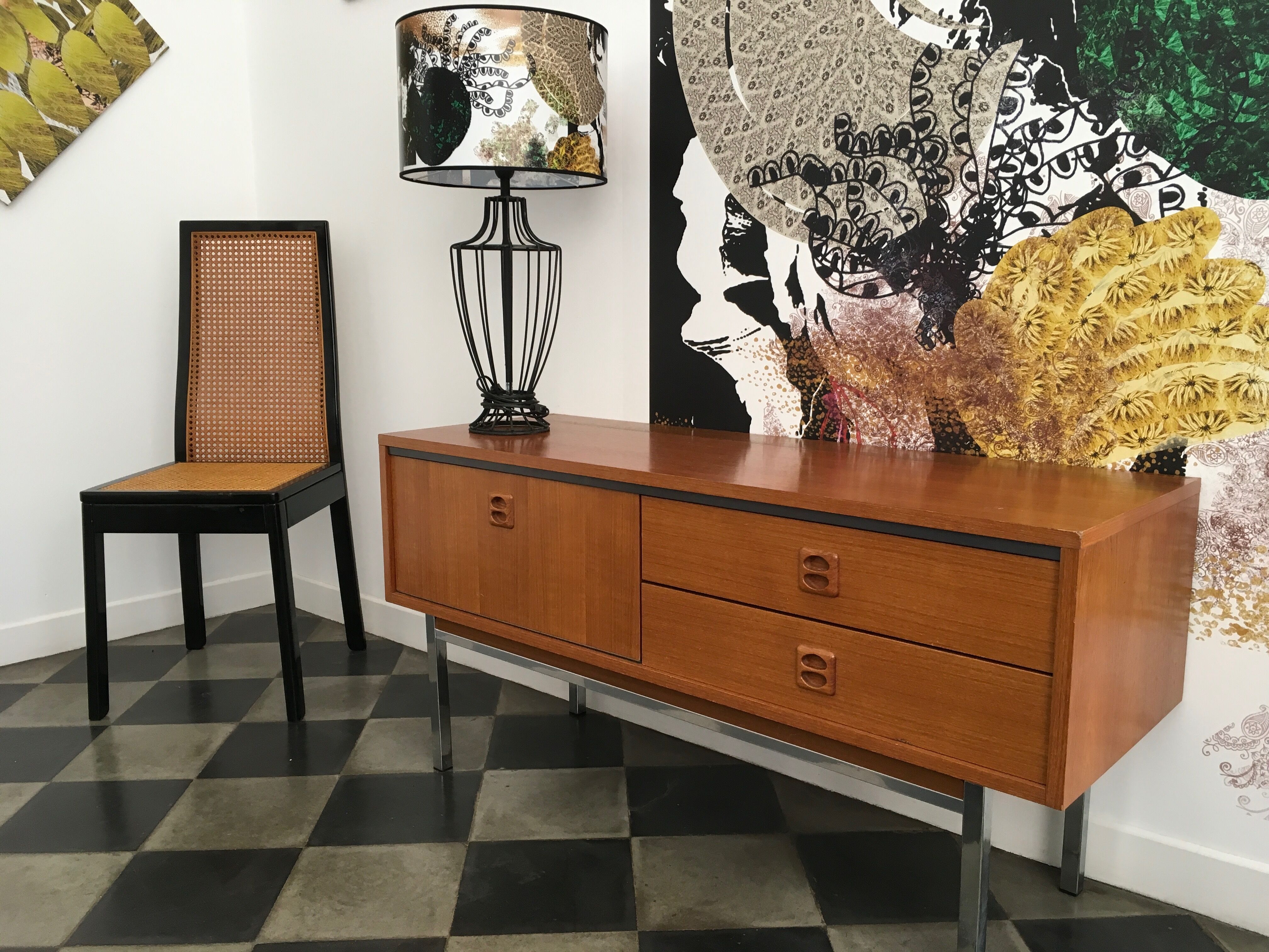 Scandinavian style teck sideboard
