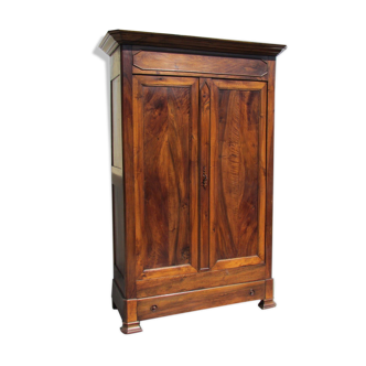 Louis Philippe cabinet in solid walnut period