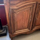 Oak hunting buffet in Louis XIV style, 18th century, with a marble top.