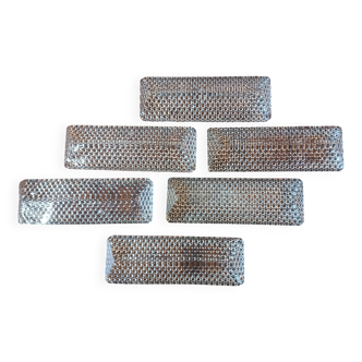 6 porte-couteaux en verre