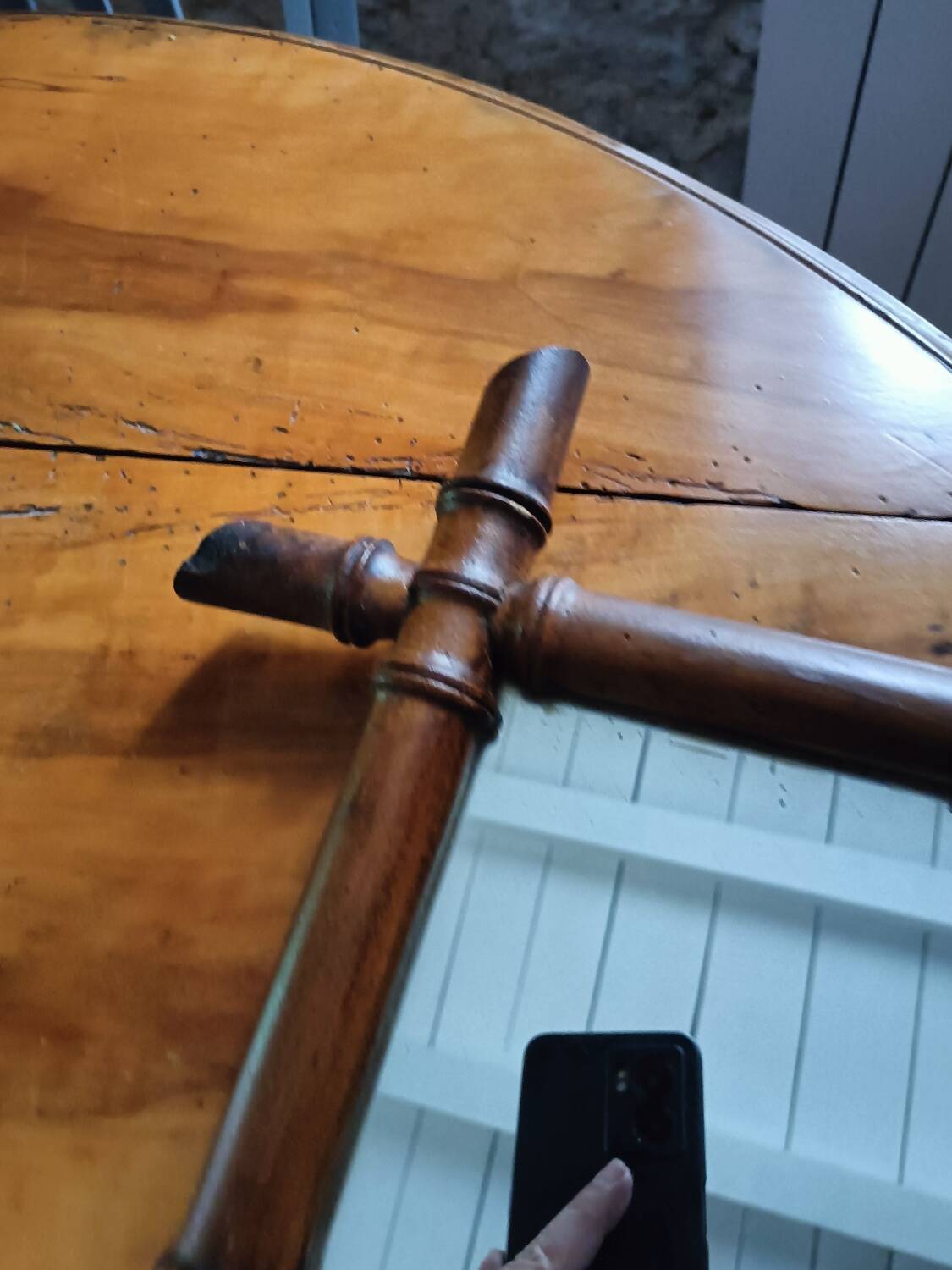 Vintage bamboo style mirror