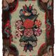 Tapis Hooked antique américain – 63 x 107 cm – Motif floral - 1C986