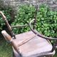 Duo de fauteuils Windsor en orme massif année 50.