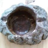 Ashtray in petrified wood