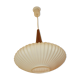 Teak and opaline suspension by louis kalff years 60