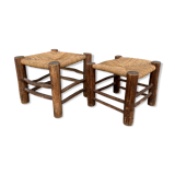 Set of 2 antique stools