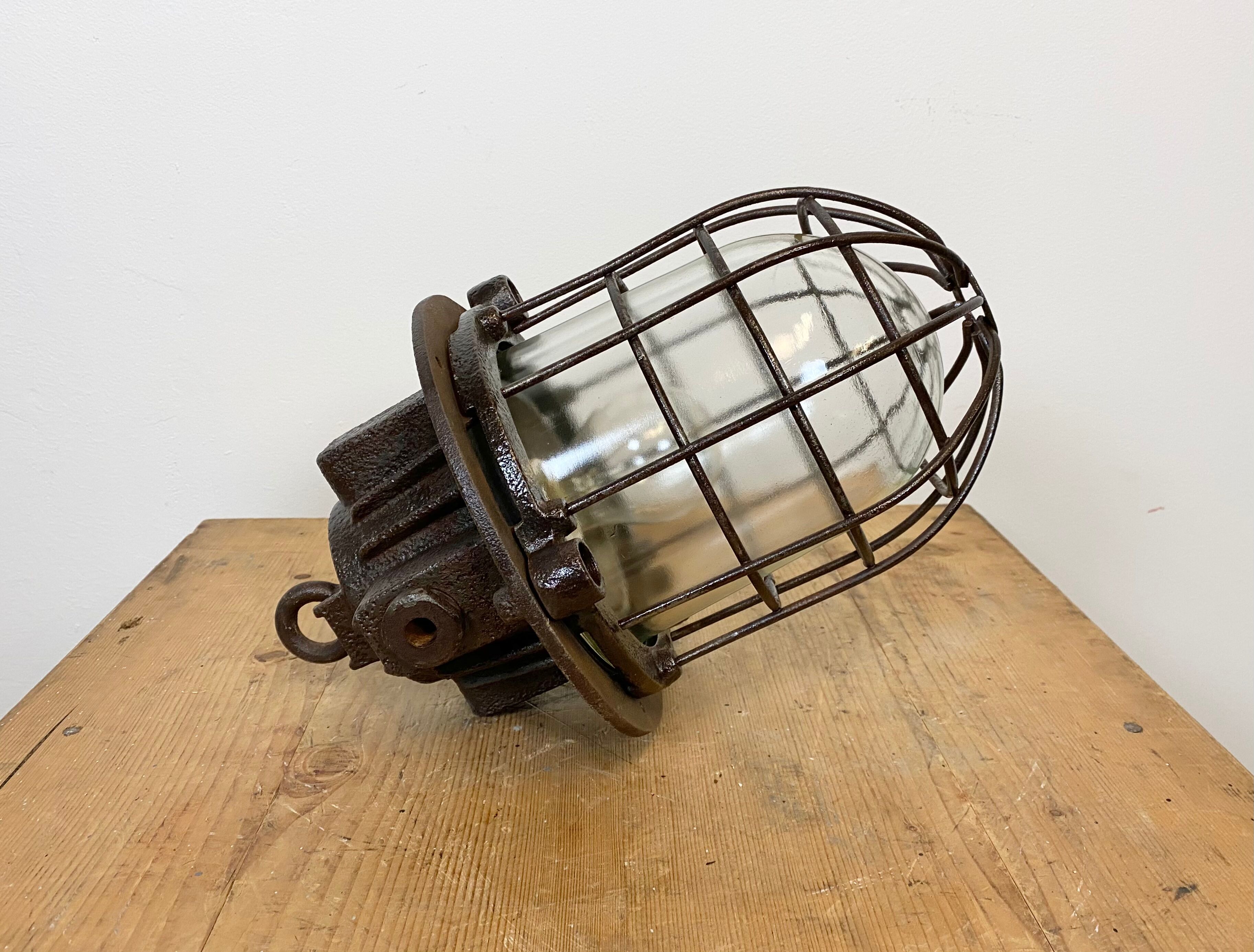 Suspension cage industrielle en fonte, années 1960