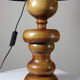 Imposante lampe style scandinave vintage design bois tourné sculpté avec anneau