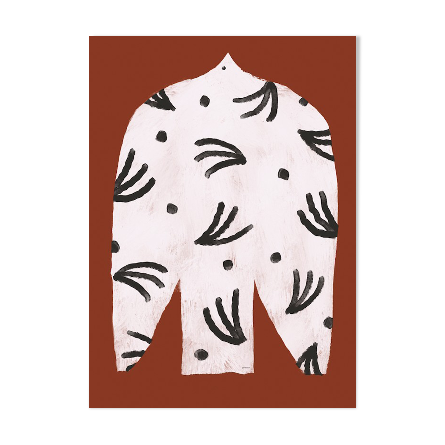 Wall poster with white bird