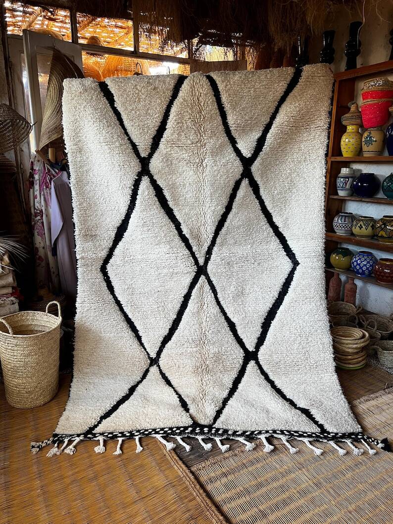 Tapis bérbere décoré 100cm×200cm