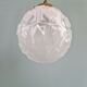 Art Deco suspension in frosted pressed glass, 1930s