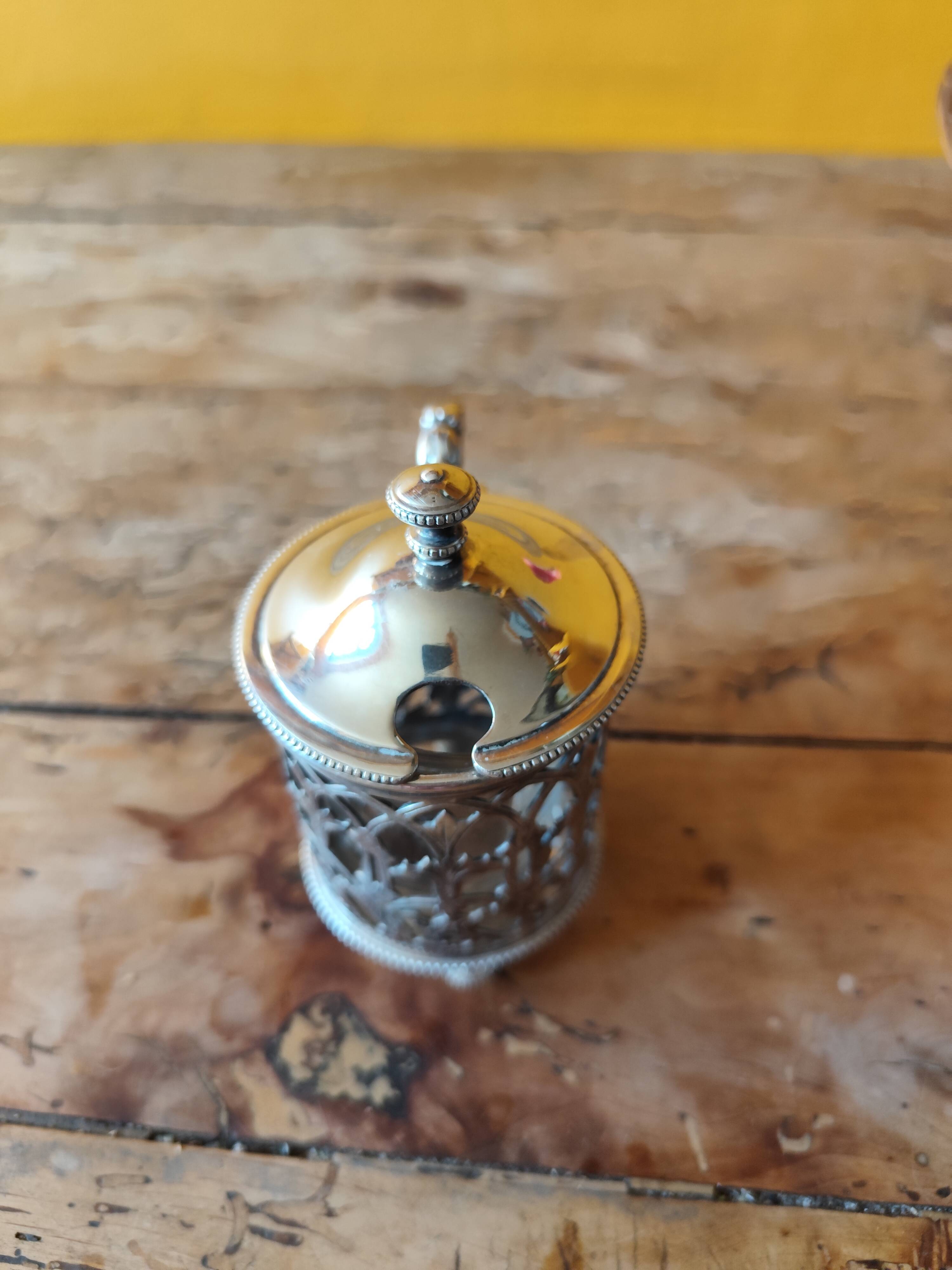 Silver-plated mustard pot from Cristofle France - mustard pot