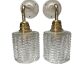 Pair of seventies glass globe wall lights