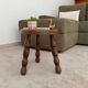 Tabouret tripode vintage en bois tourné