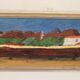 Swedish Oil on Canvas – “Boat” by Thord Leonard – Vintage & Framed