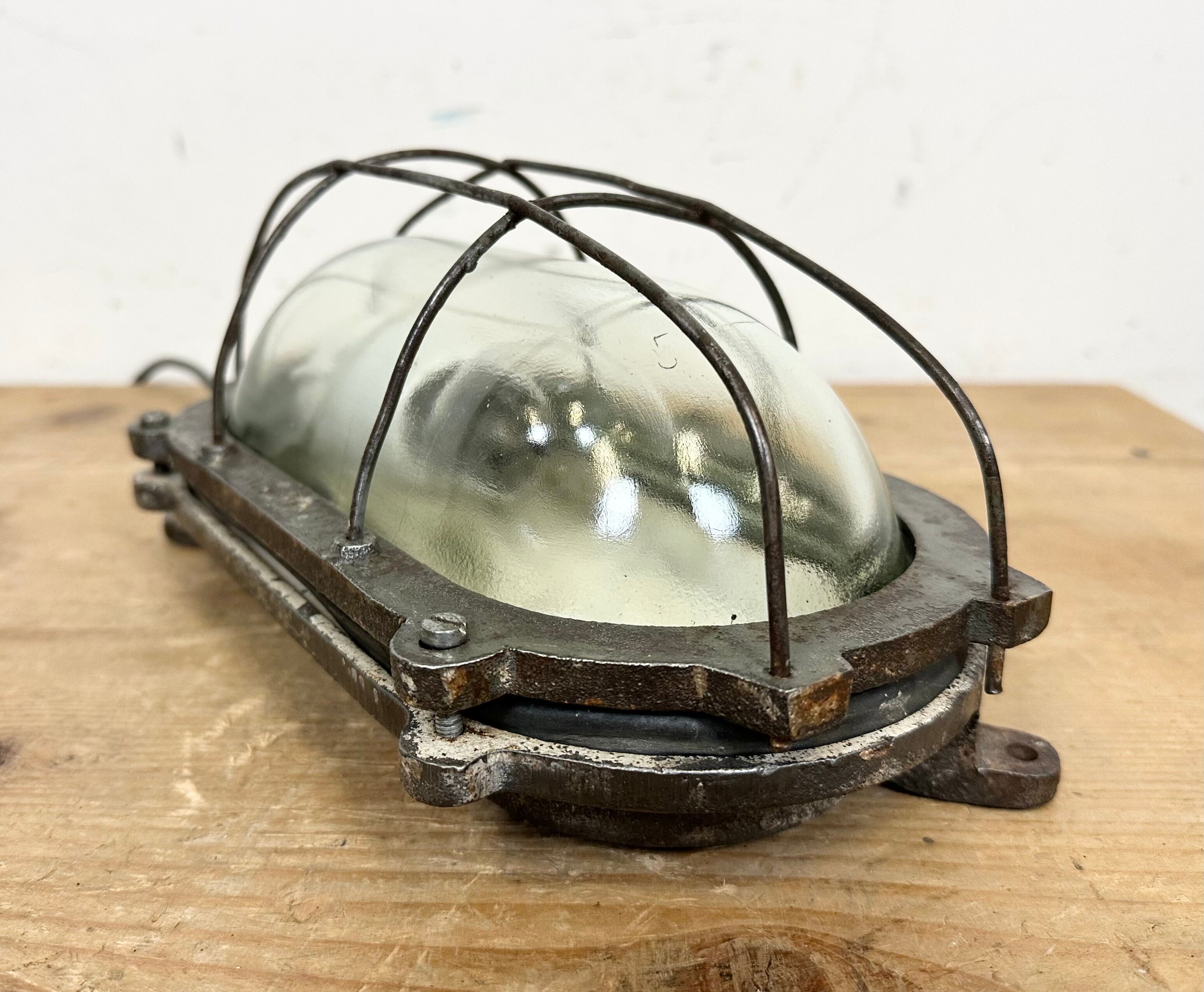 Industrial Cast Iron Wall Light, 1960s