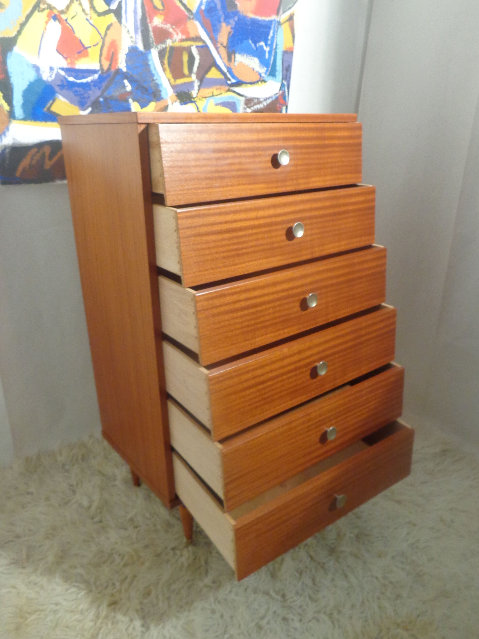 Vintage 1960s chest odf drawers