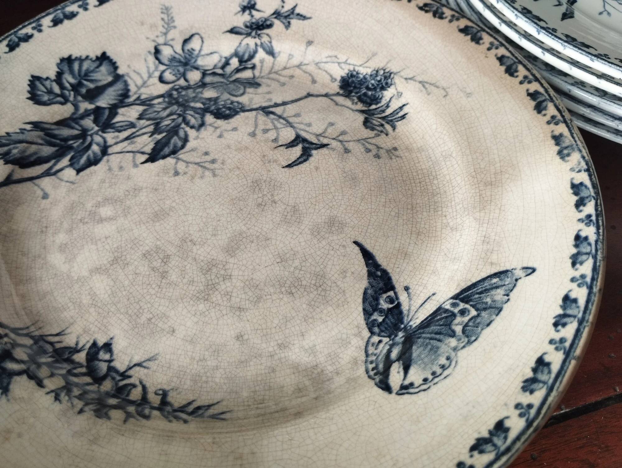 Ironstone plate Sarreguemines U&C "Carmen"