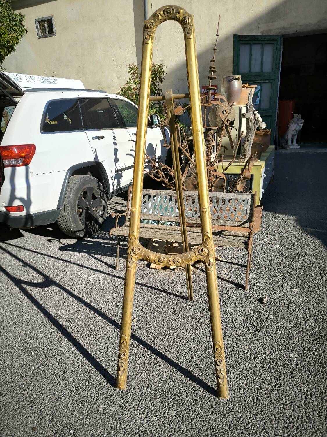 Easel and watercolor painting circa 1925