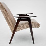 A pair of beige vintage armchairs, Jaroslav Šmídek for Jitona, Czechoslovakia, 1960s