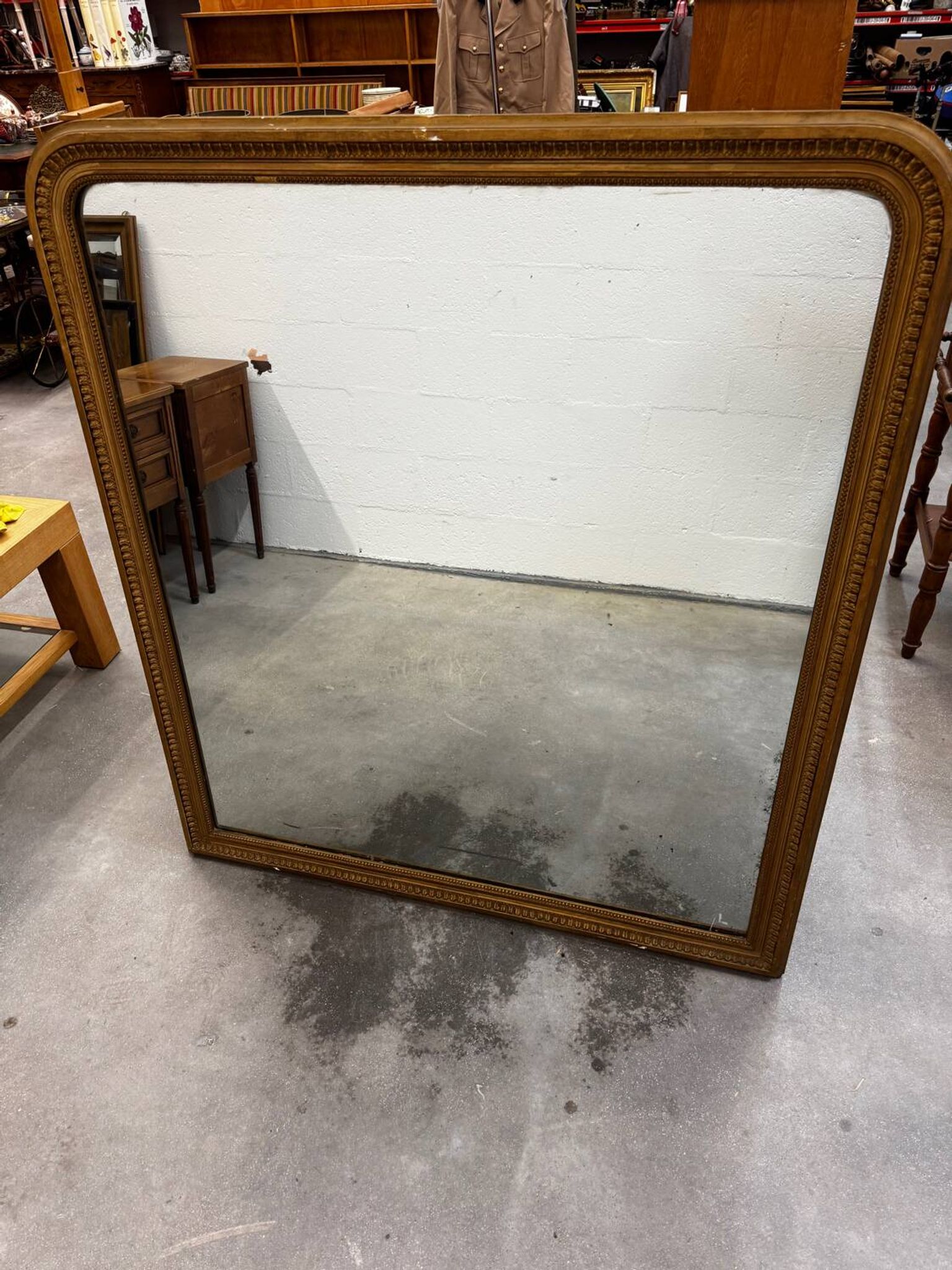 Miroir Grand format Louis Philippe bois doré