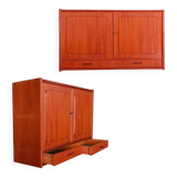 Armoire en teck, suspendue, Danemark 1960