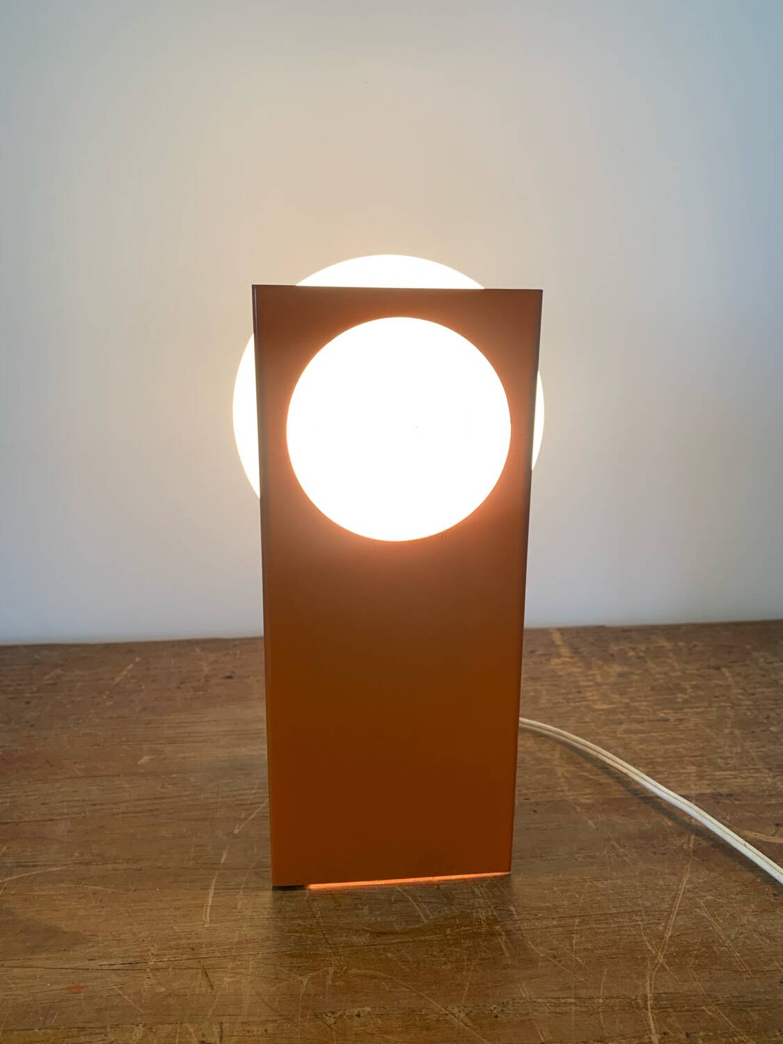 Orange Lamp Vintage Design Circa 1970 Space Age