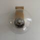 Simple glass and brass wall light from the mid-century, 1960, Germany.