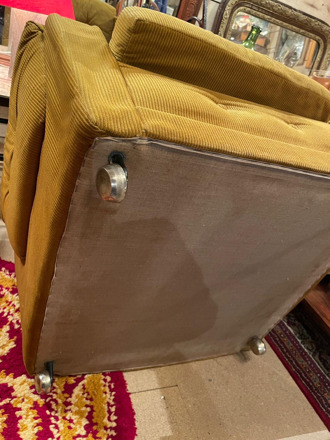 Vintage design velvet armchair 60/70